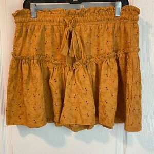 NWT ASOS Eyelet Embroidered High Waisted Cotton Pullon Shorts‎